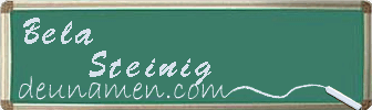 Bela Steinig Visitenkarte